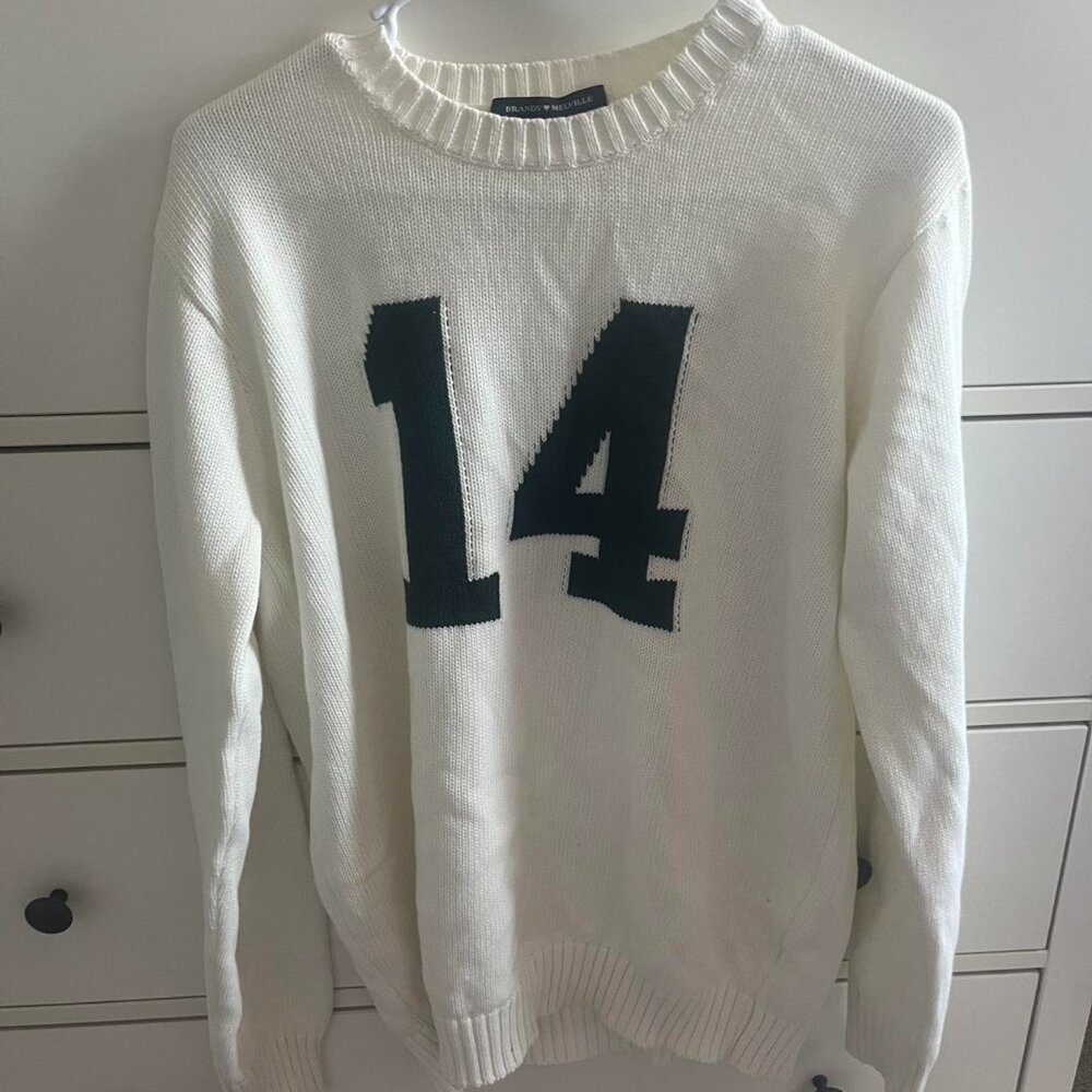 Brandy Melville Women's White and Cream Jumper